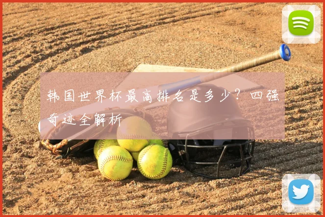 韩国世界杯最高排名是多少?四强奇迹全解析